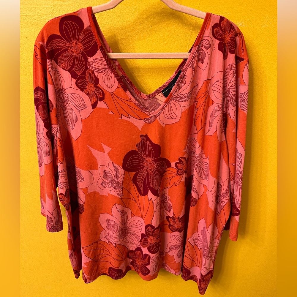 Pink & Orange floral top